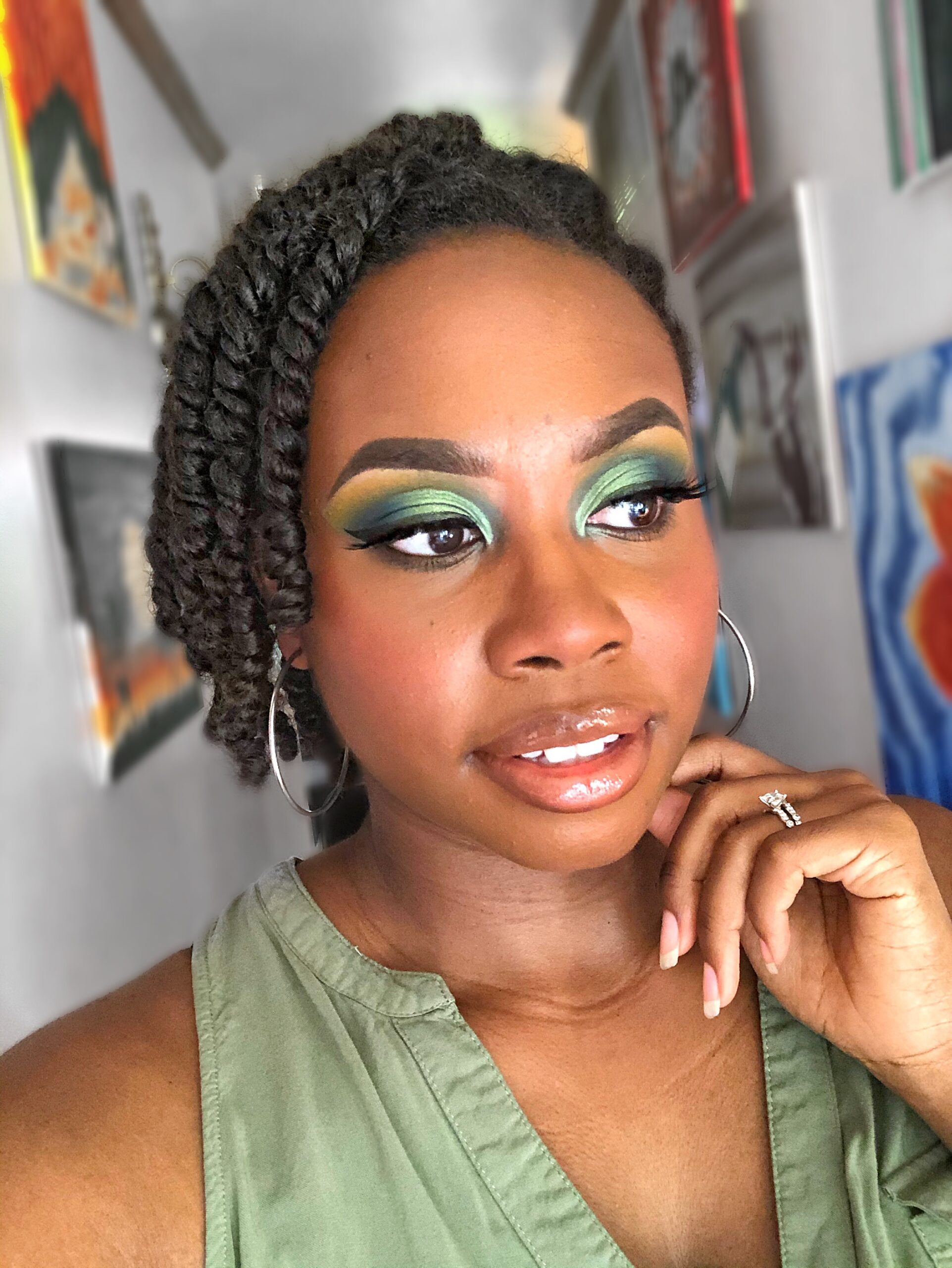 Green Makeup Look: Lucky Charm